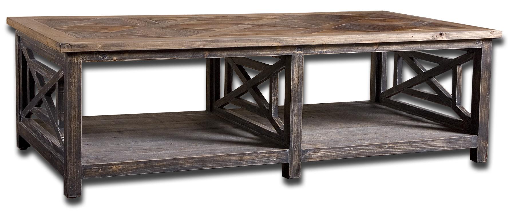 Uttermost Accent Furniture 24264 Spiro Rustic Cottage Cocktail Table Hudson's Furniture